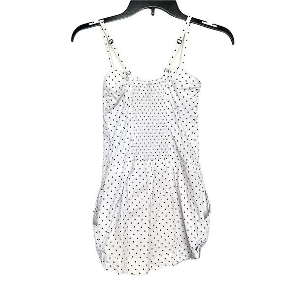 H&M Divided Womens Romper Shorts Polka dots Sz 2 Y2K Baddie Zipper White  Black - Picture 2 of 12